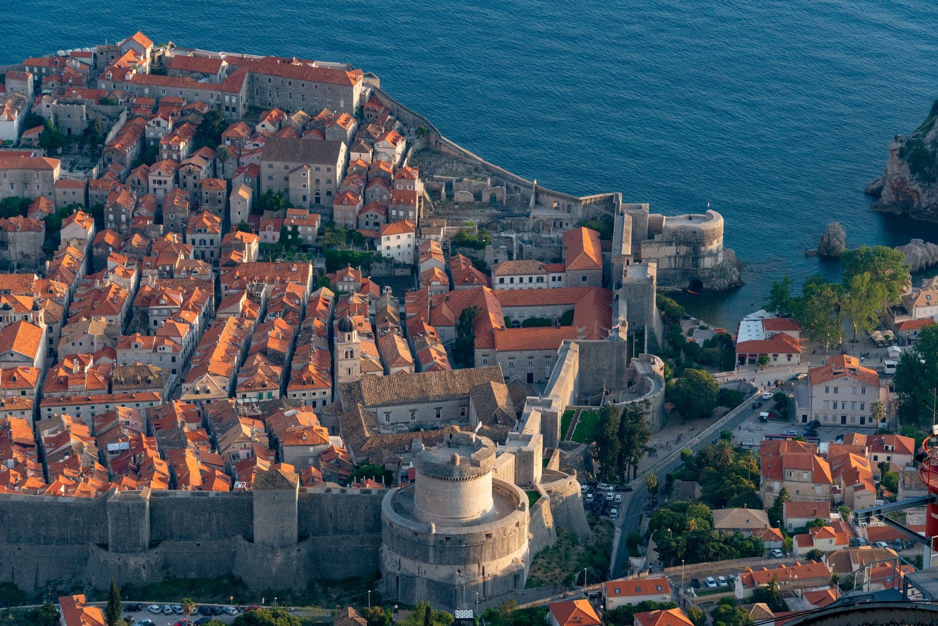 Vue panoramique sur la côte de la Croatie